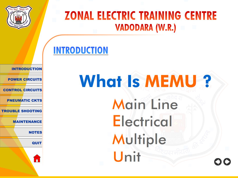 Zonal Electric Training Centre Vadodara (W.R) 