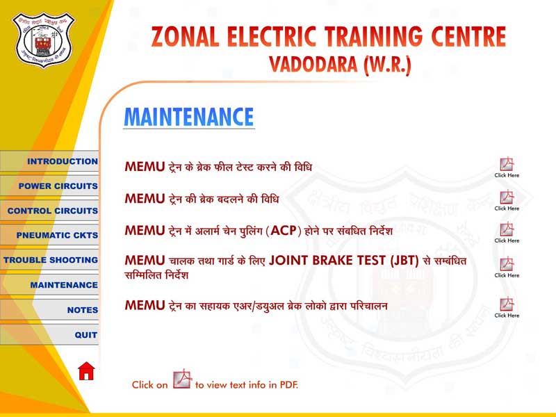 Zonal Electric Training Centre Vadodara (W.R) 